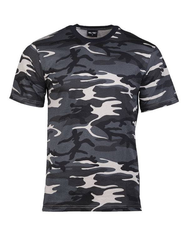 T-Shirt Mil-Tec im US Style, dark-camo
