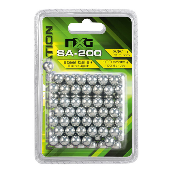 Stahlkugeln NXG SA-200 für Steinschleuder, Inhalt: 100 Stück