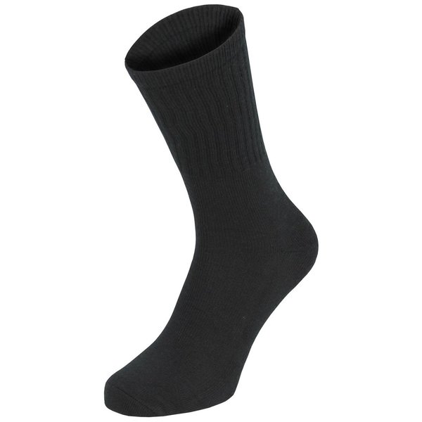 halblange Socken MFH mit Plüschsohle und verstärkter Ferse, schwarz