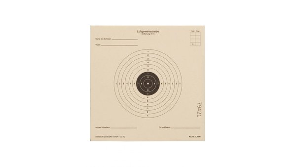 Luftgewehr Zielscheiben Umarex mit 10er Ring-Einteilung (14 x 14 cm) - Inhalt: 1 Stück