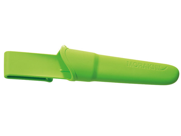 Outdoormesser Morakniv Companion mit Gummigriff (schwarz/neon-grün) inklusive Köcherscheide