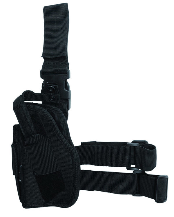 Tiefziehholster Mil-Tec mit Magazintasche, schwarz - Ausführung: Linkshänder