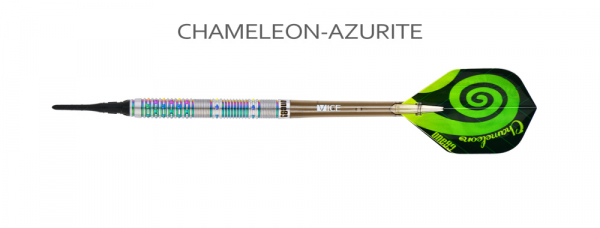Softdart one80 Chameleon Azurite - Barrel 90% Tungsten durchgehender Dual Ringed Grip, Gewicht: 18 g