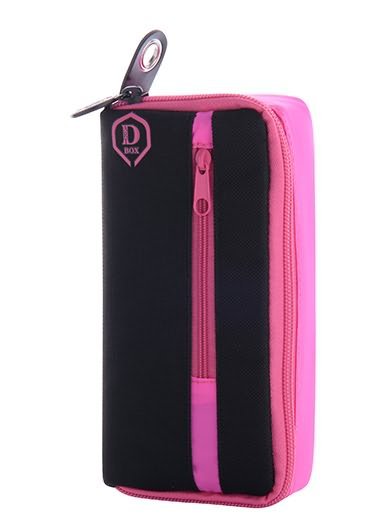 Darttasche One80 Mini, schwarz/rosa - Platz für 1 komplett montiertes Dart-Set
