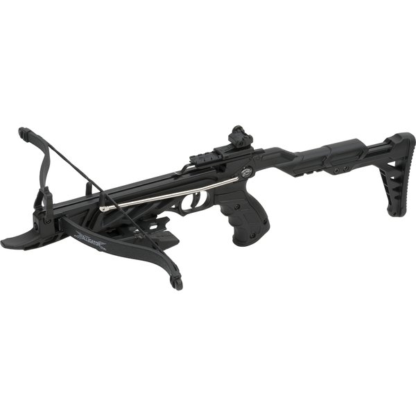 Armbrustpistole Alligator I mit Kunststoffkorpus, schwarz - Zuggewicht: 80 lbs (= 37 kg)
