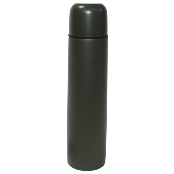 Vakuum Thermoskanne Fox Outdoor (Edelstahl), oliv - Fassungsvermögen: 1 Liter