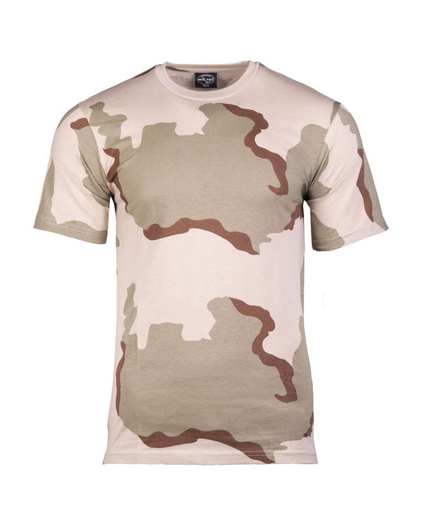T-Shirt Mil-Tec im US Style, 3-Farben-desert