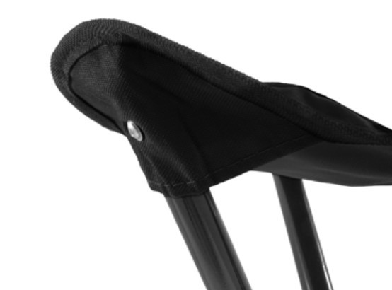 Klapphocker (Dreibein) BasicNature Travelchair, schwarz - Tragfähigkeit: maximal 100 kg