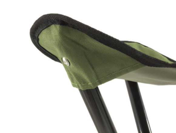 Klapphocker (Dreibein) BasicNature Travelchair, grün - Tragfähigkeit: maximal 100 kg