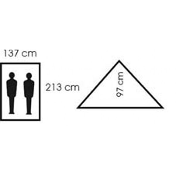 2-Personen-Zelt MFH (ca. 213 x 137 x 97 cm), oliv - Wassersäule: 1.500 mm
