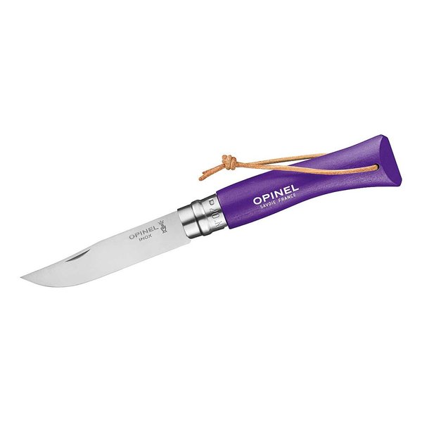 Zweihandmesser Opinel Colorama Sport mit Buchenholz-Griff, violett - Größe 7