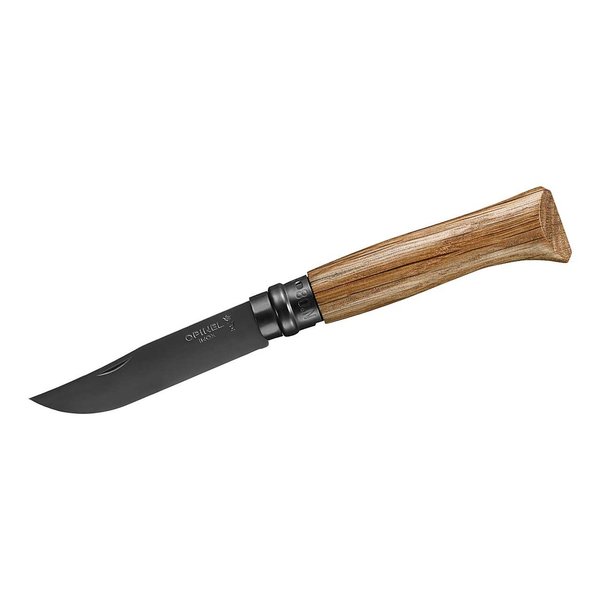 Zweihandmesser Opinel Black Oak (rostfreier Stahl) mit Eichenholz-Griff - Größe 8
