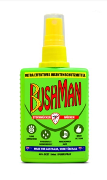 Pumpspray Insektenschutzmittel Bushman 40% DEET - Inhalt: ca. 90 ml