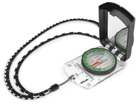 Kompass Silva Ranger S, fluoreszierende Elemente für den Nachteinsatz - Maßstäbe 1:25.000 & 1:50.000